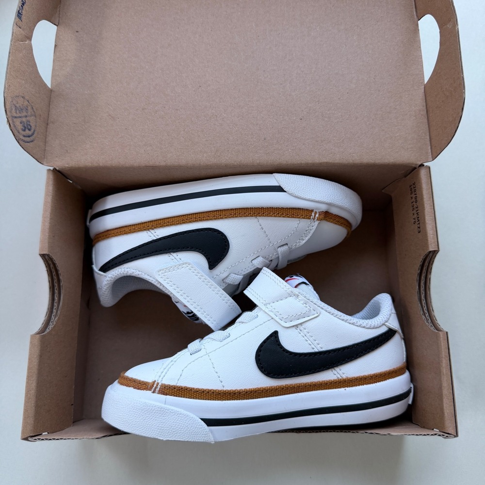 Nike Court Legacy Next Nature Toddler White Black DA5382-102 Size 7C